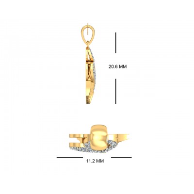 Sana Diamond Pendant in gold